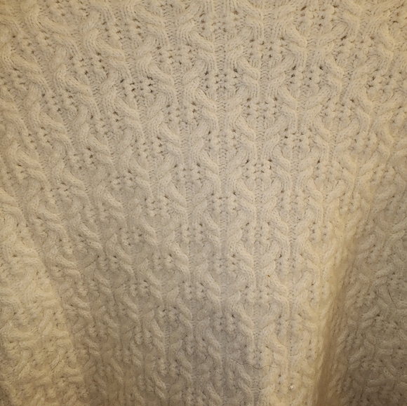 Anthropologie Maeve V-Neck Cable-Knit Wool Sweater Rainbow size MED - Picture 10 of 13